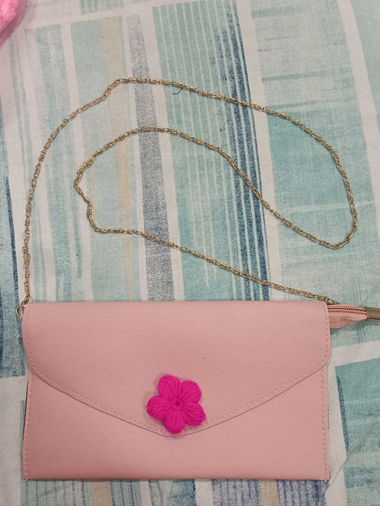 Cute Puff Flower Sling Bag