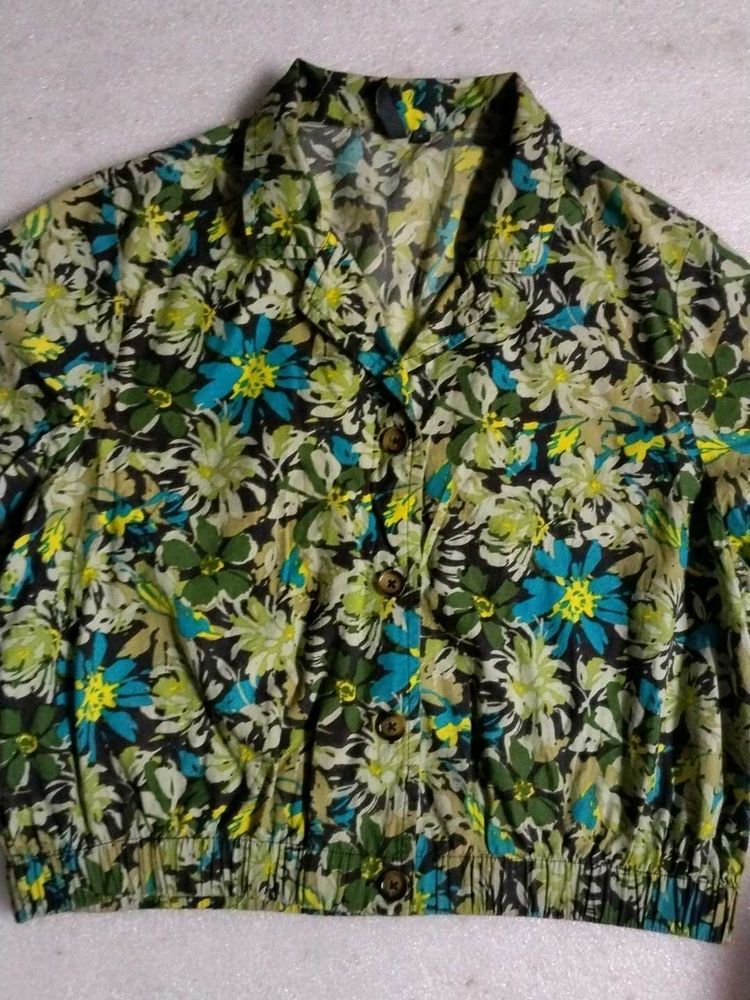 Floral Print Crop Top