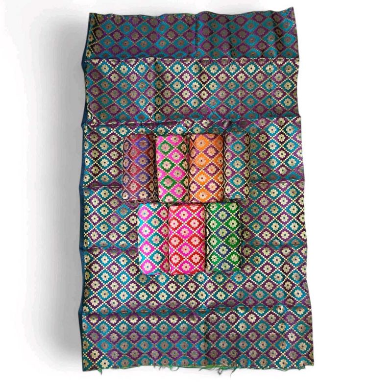 Embroidery Art Silk Blouse Piece ( Pack Of 8p)