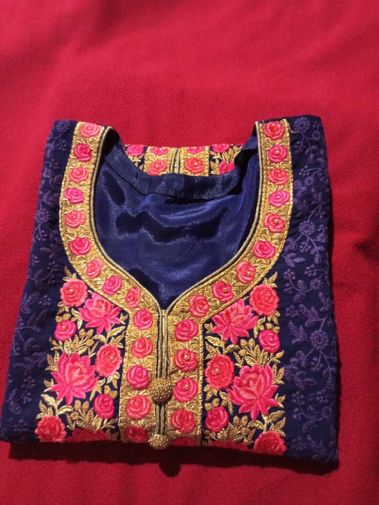 Embroidered Blue Kurta