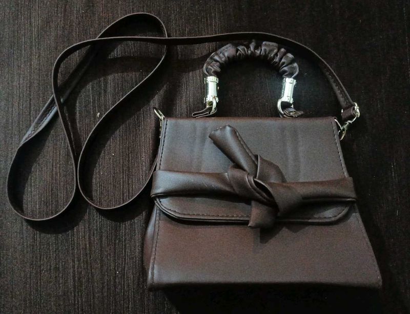 Brown Top Bow Bag 👜