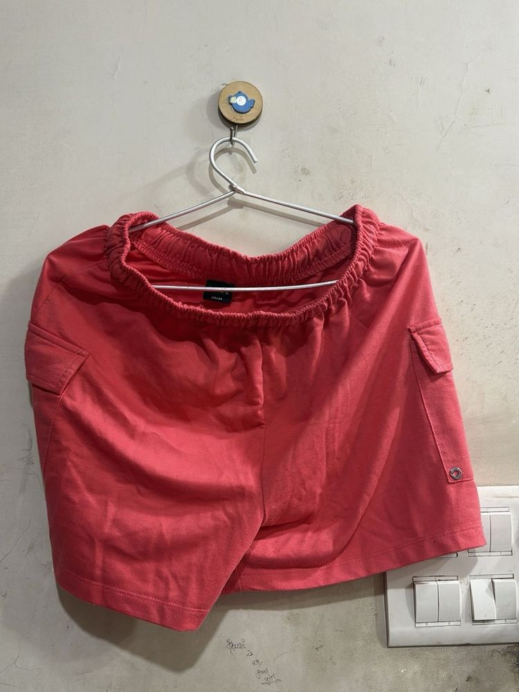 Coral Cargo Shorts