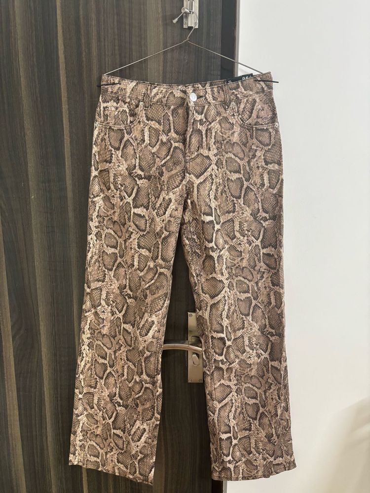 Snakeskin Print Pants