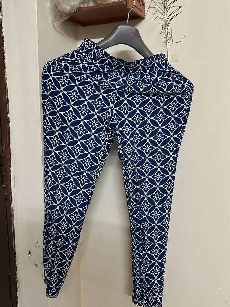 Patterned Leggings/ Lower With Pocket