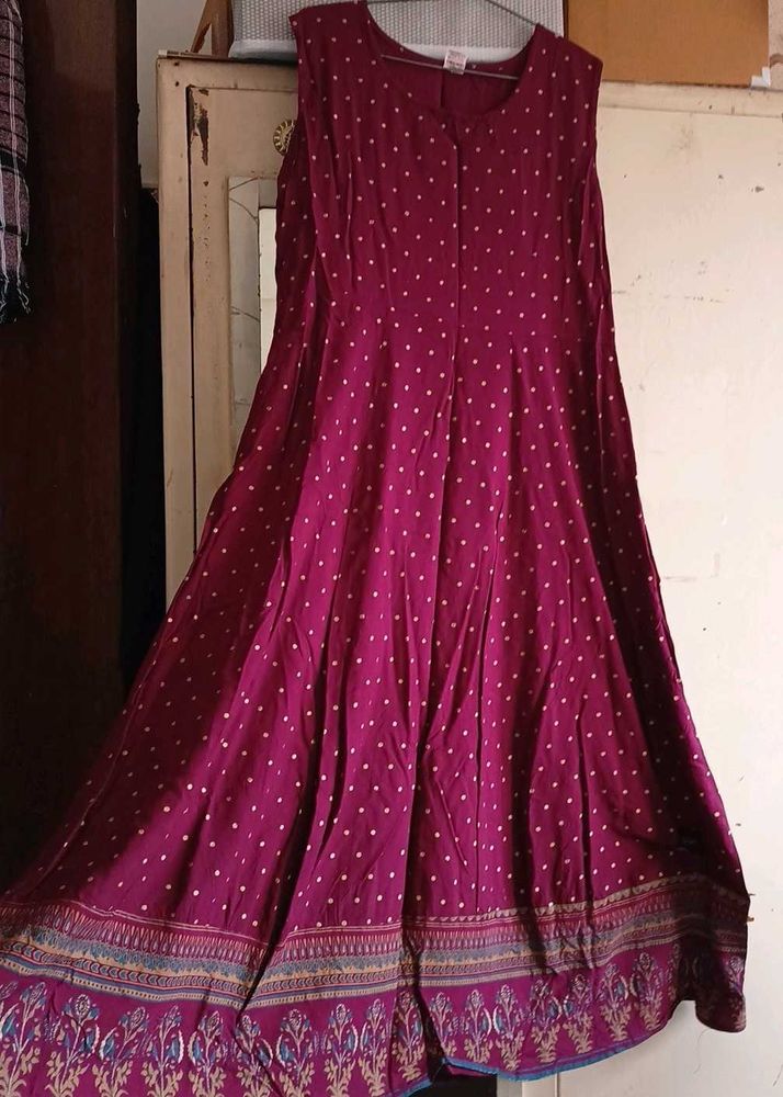 Maroon Polka Dot Dress with jacket