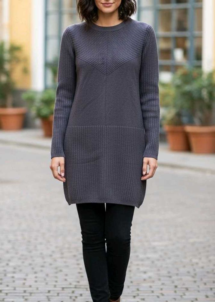 Purple Knit Full Sleeve Sweater