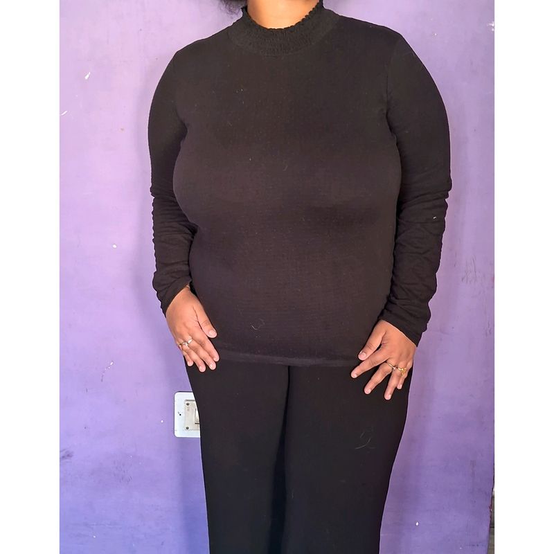 Black Classy Highneck For Winters