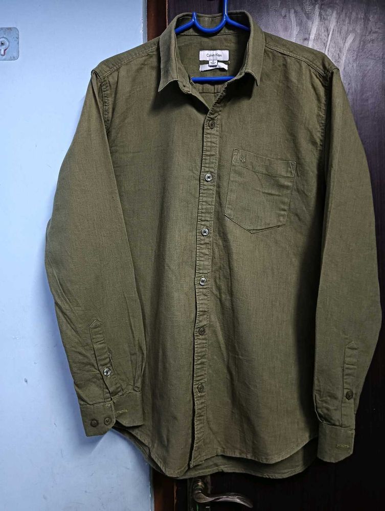 Calvin Klein Olive Green Shirt