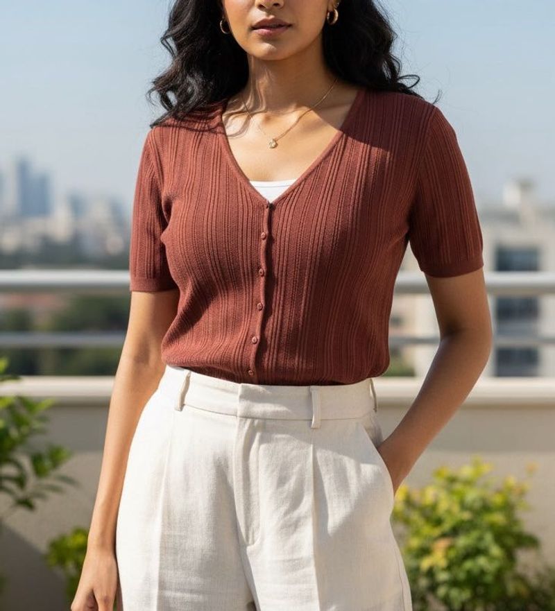 Rust Knit Top