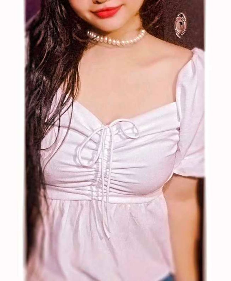 White Puff Sleeve Top