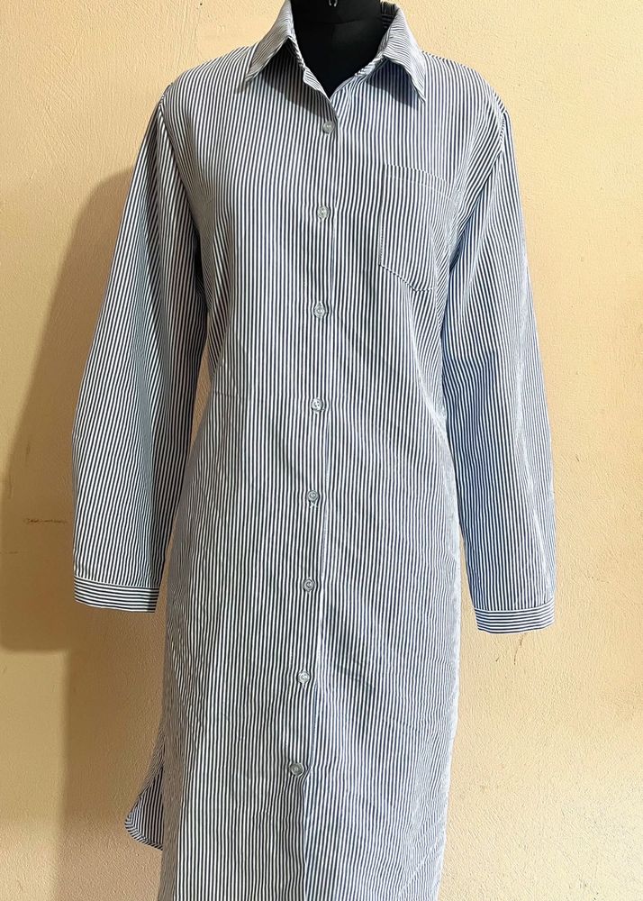 Striped Shirt Dress