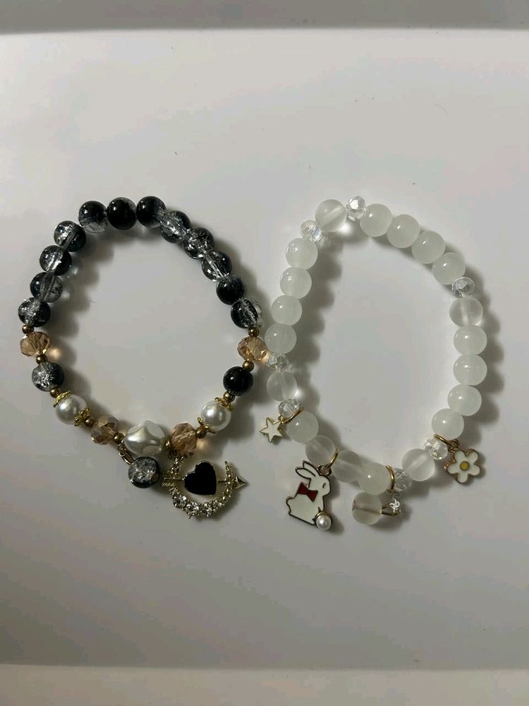 Black N White Pair Bracelets