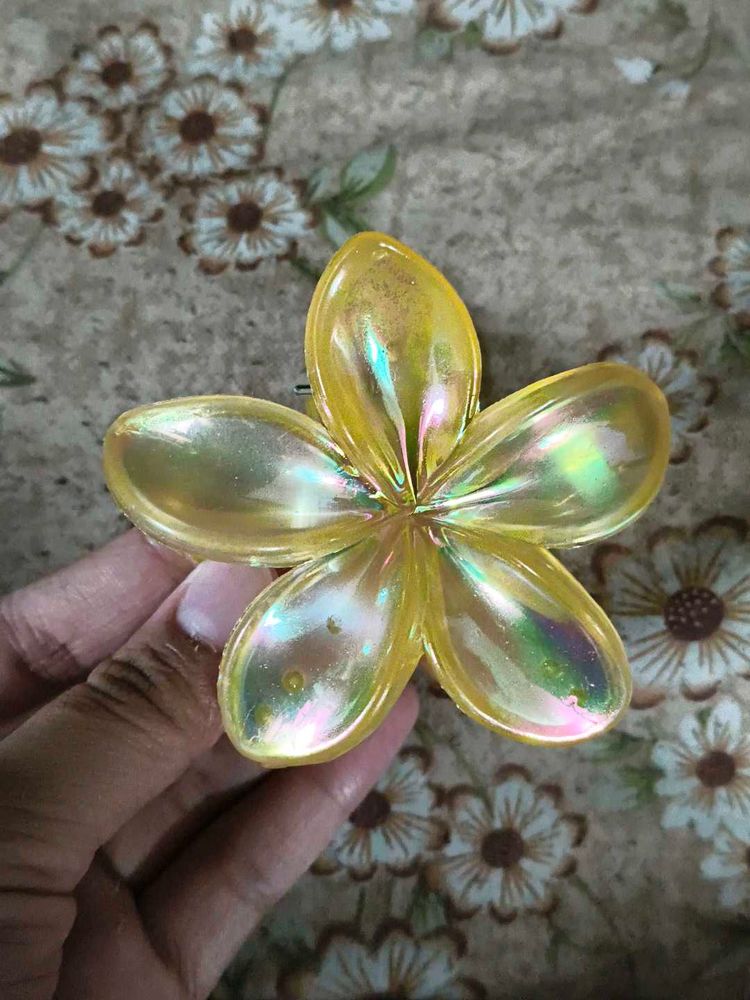 Yellow Flower Hair Clip