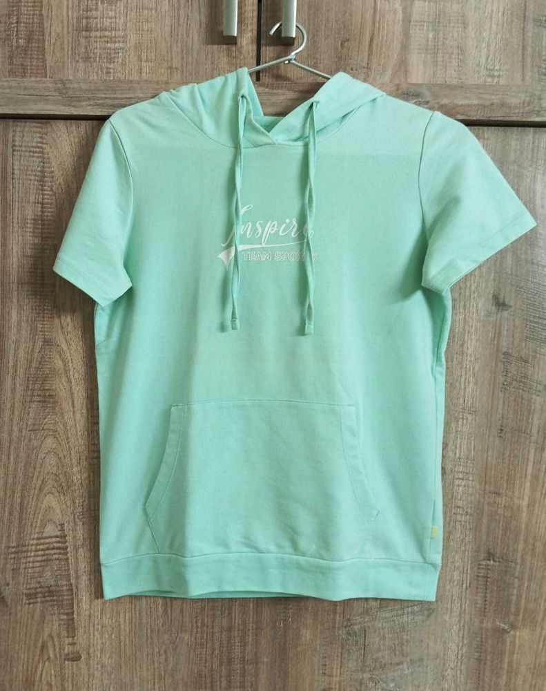MINT GREEN HOODIE TEE