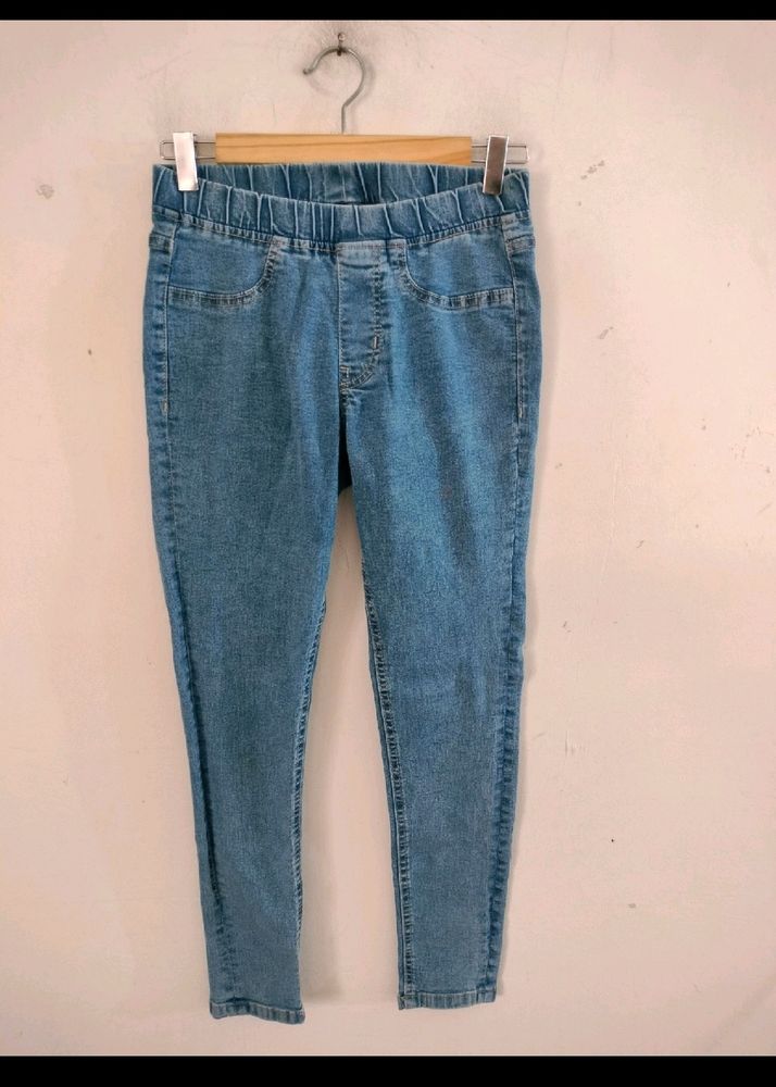 Denim Blue High Rise Jeggings
