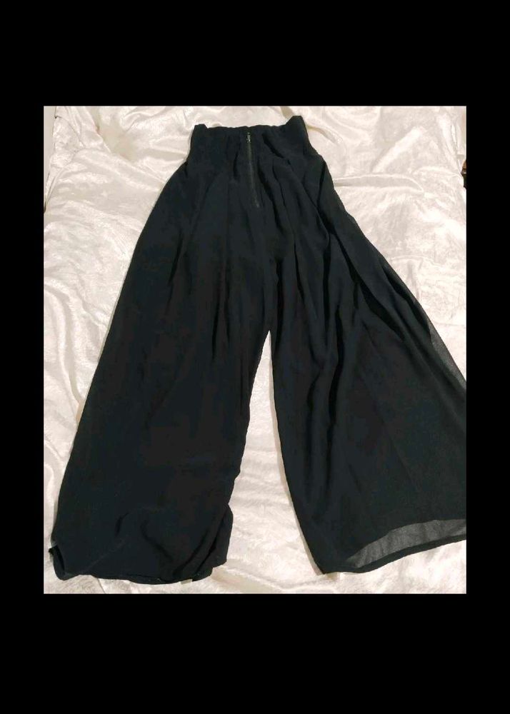 Wide Leg Black Pants For Women