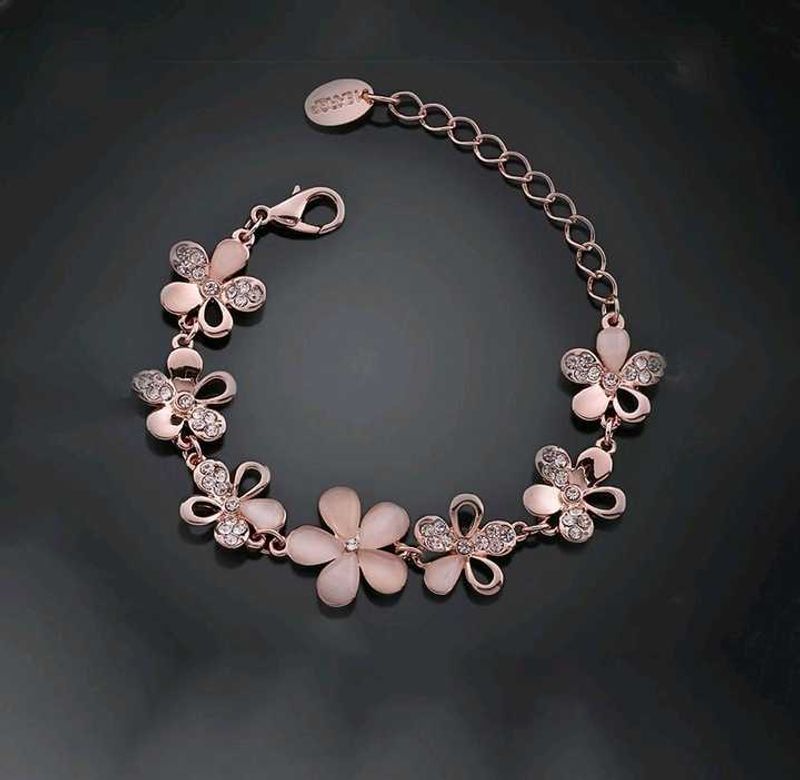 Rose Gold Flower Bracelet