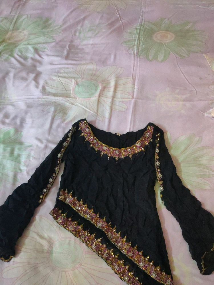 Party Wear Black Top