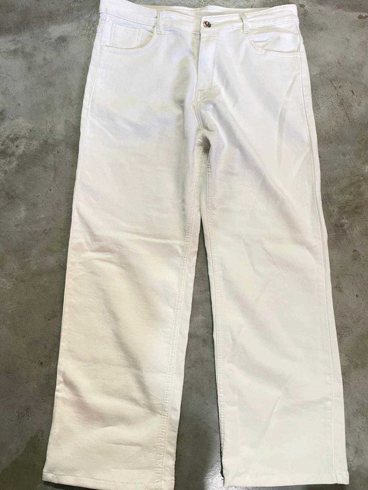 White Wide Leg Jeans