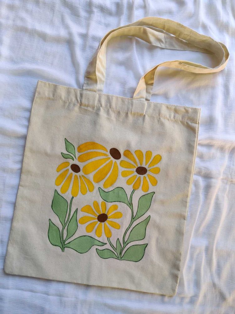 Sunflower Painted Tote Bag🌻