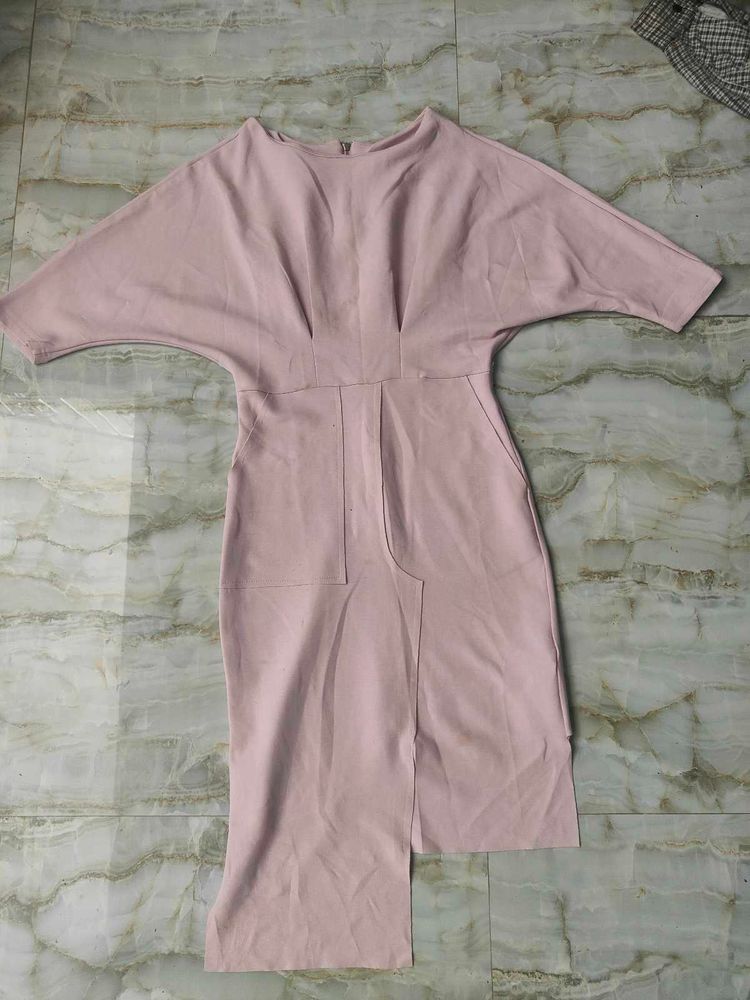Elegant Pink Midi Dress
