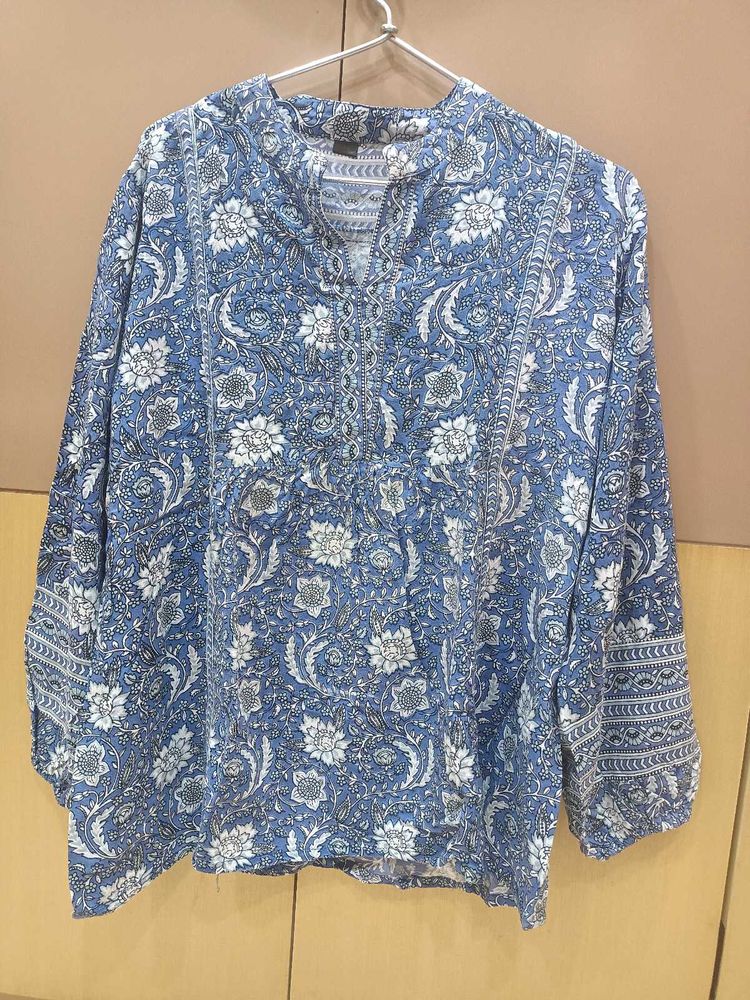 Floral Print Short Kurta