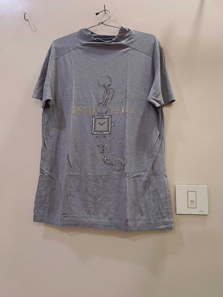 Graphic Print Grey T-Shirt