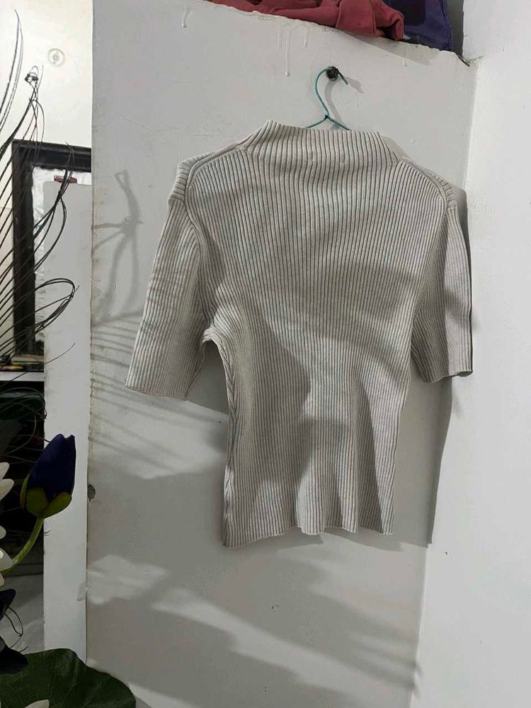 Ribbed Mock Neck Top❤️