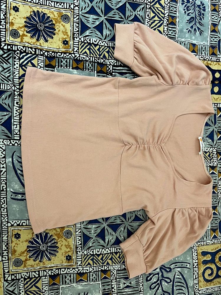 Blush Pink Puff Sleeve Top