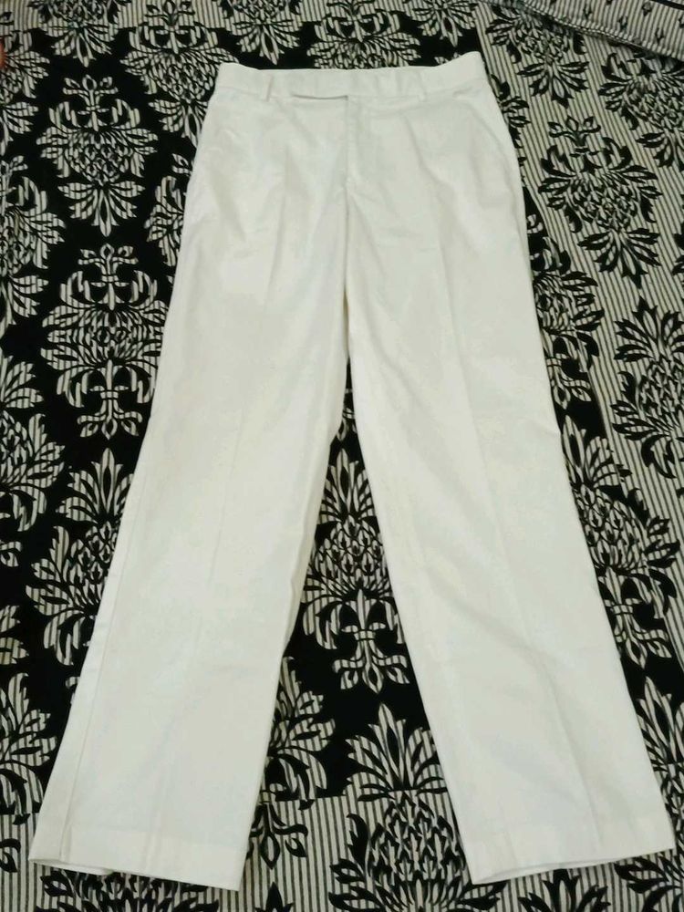White Casual Pants