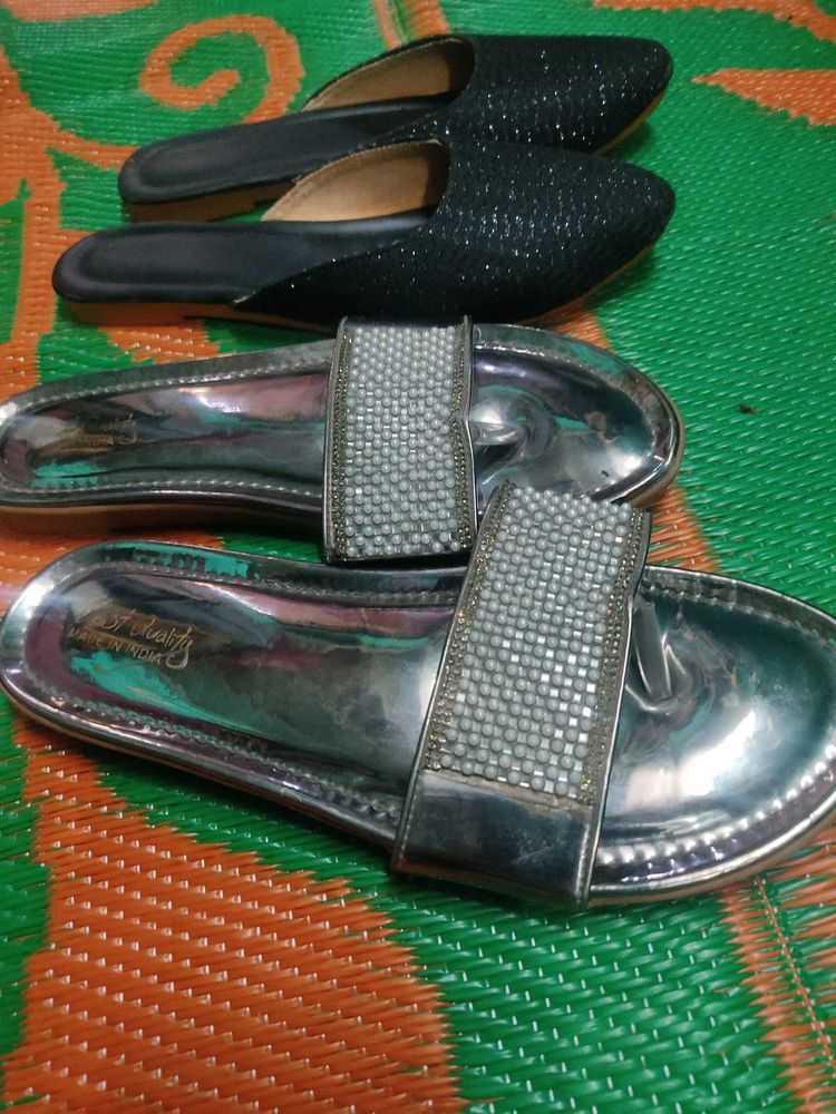 Black And Silver Flipflop &amp; Bellies 💕❤️💕💕❤️