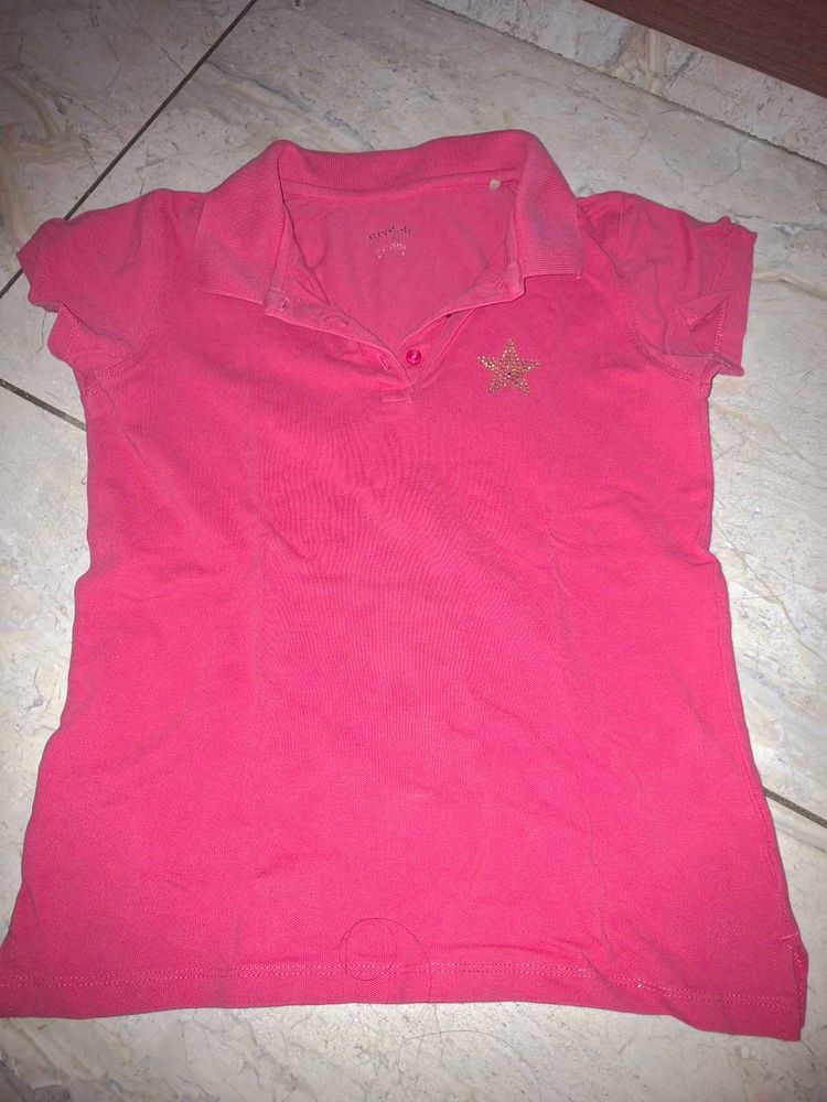 Y2K Asthetic Pink Star Top