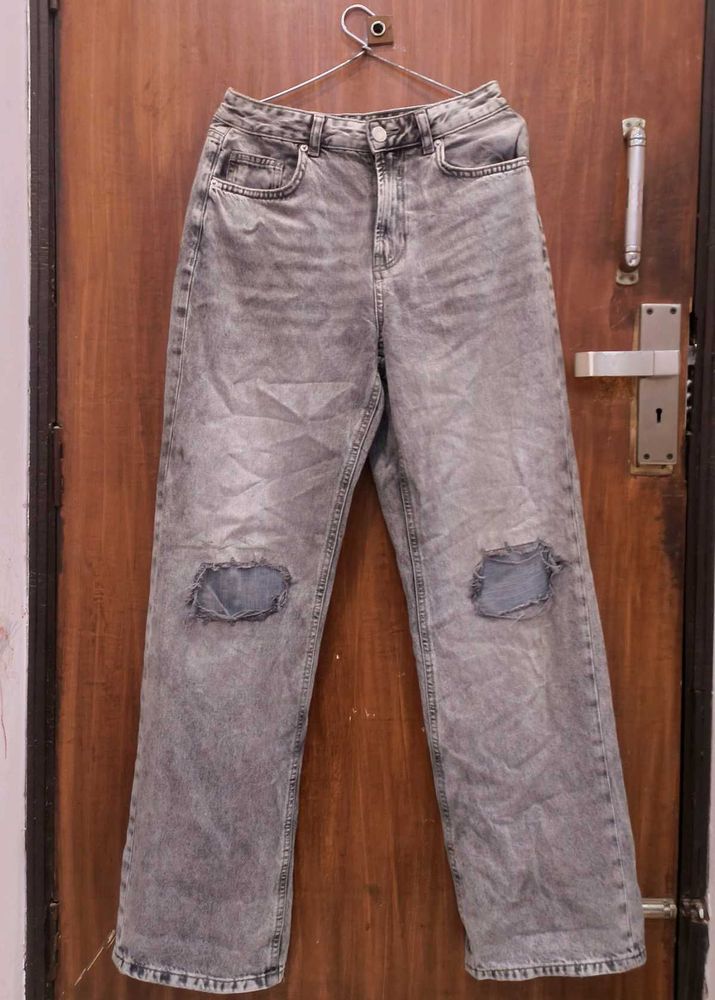Ripped Gray Jeans