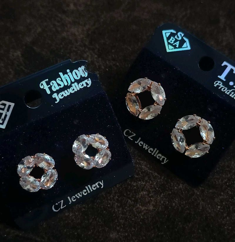 2 Pair Ad Earrings