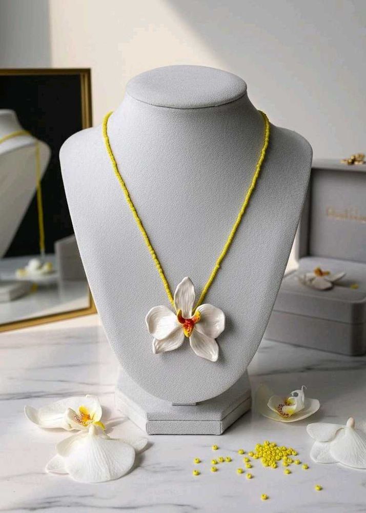 Orchid Pendant Necklace
