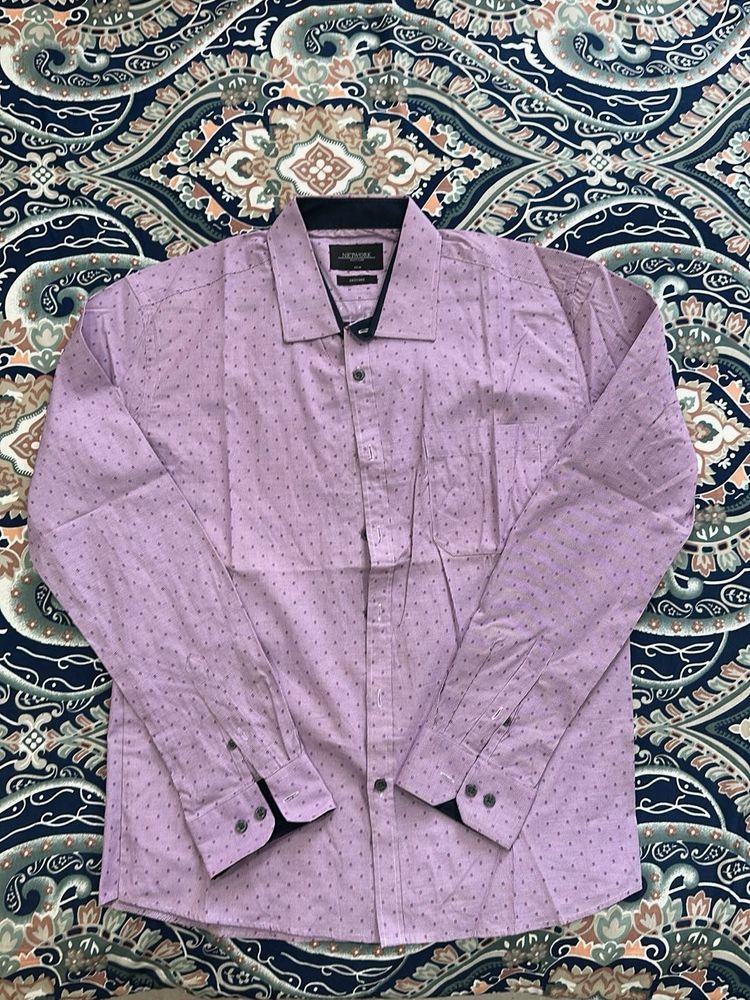 Men&#39;s Purple Patterned Shirt