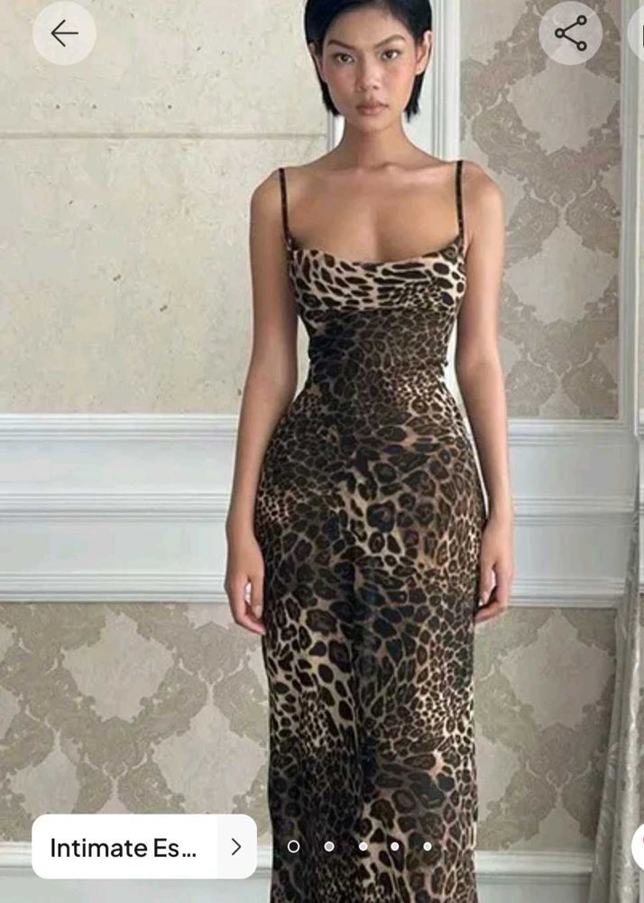 Leopard Print Slip Dress