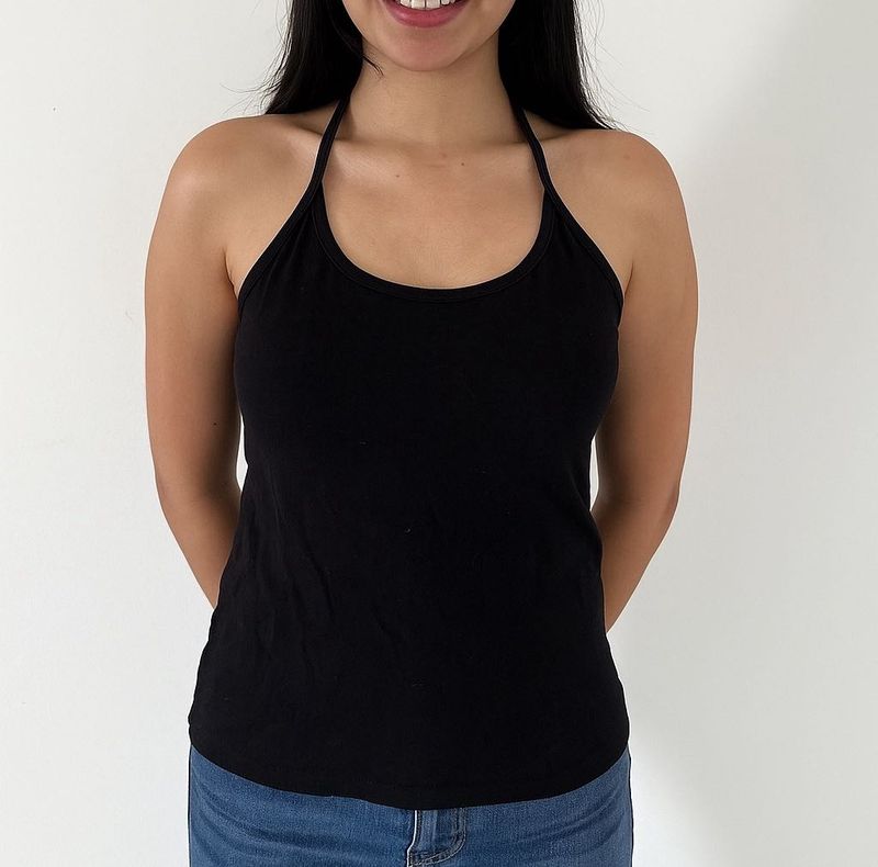 Black Halter Top