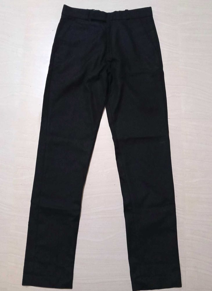 Men Regular Fit Cotton Black Pant