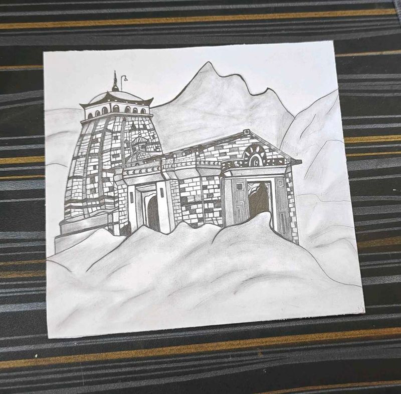 Kedarnath Temple Sketch