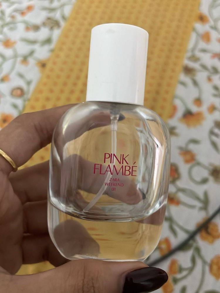 Zara Pink Flambe Perfume empty bottle