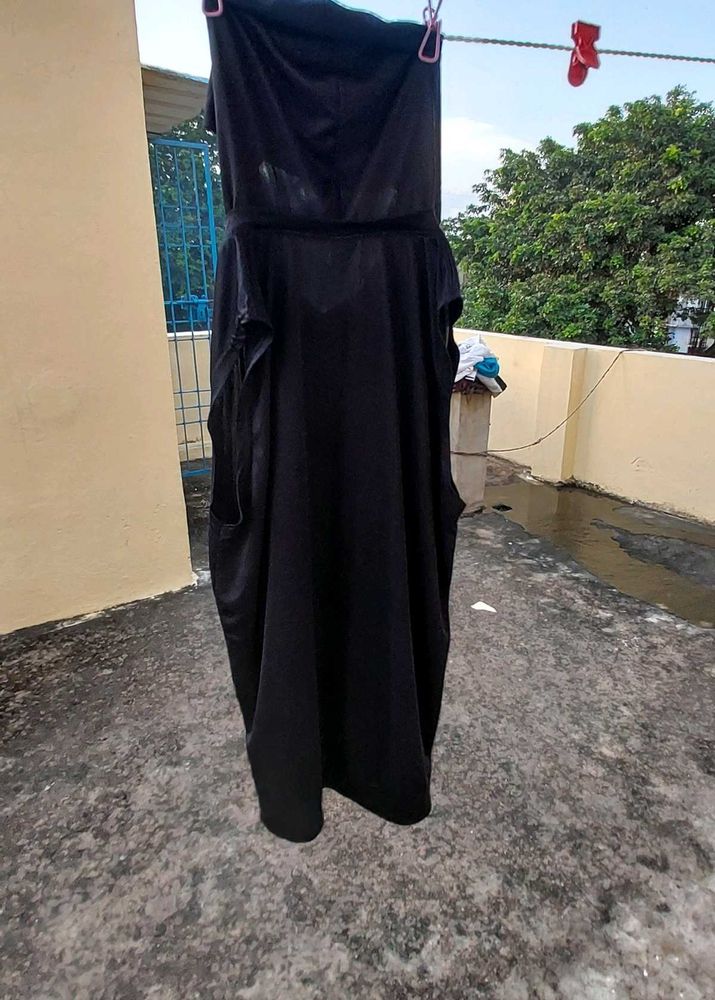 Black Sleeve Less Jersey