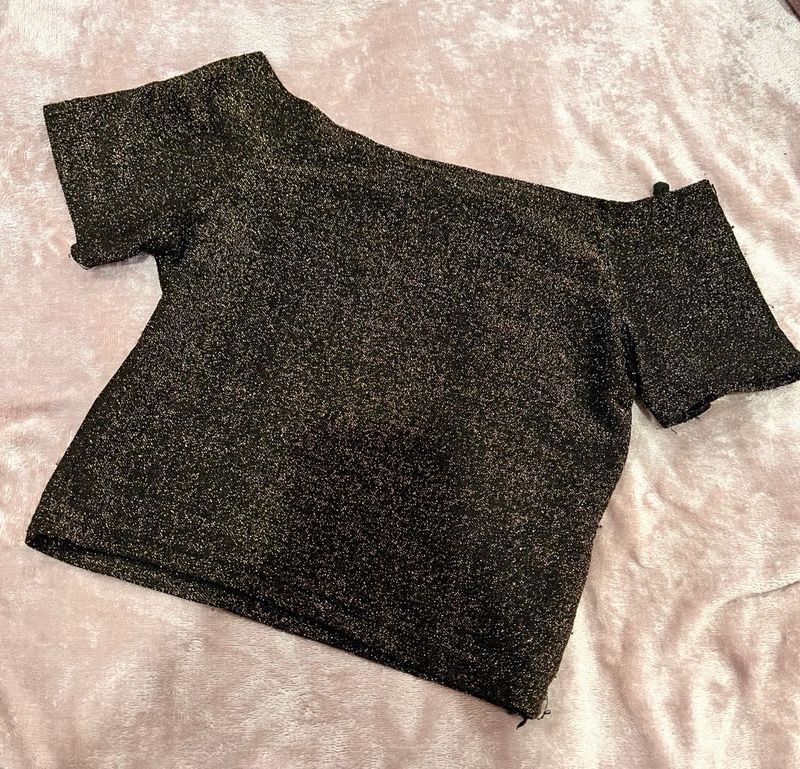 Sparkly Off-Shoulder Top