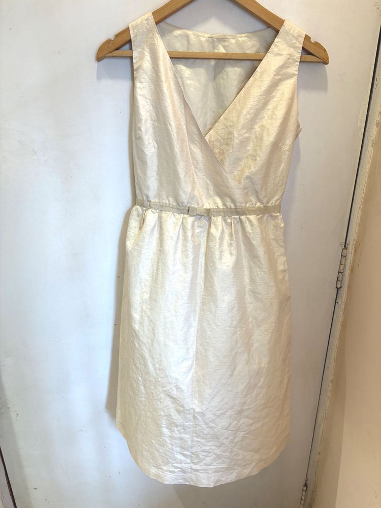 Beautiful Cream Wrap Dress
