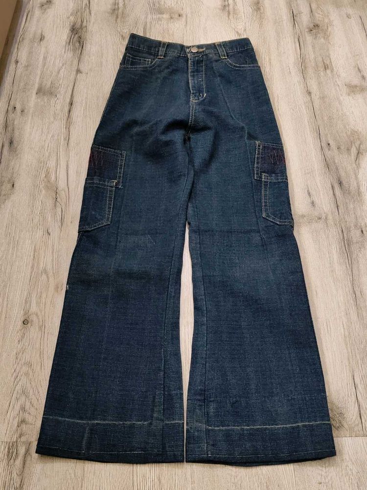 Ma1198 Red chilly cargo bootcut jeans waist 24 inc
