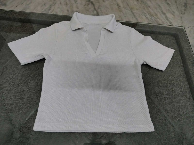 White Polo Top