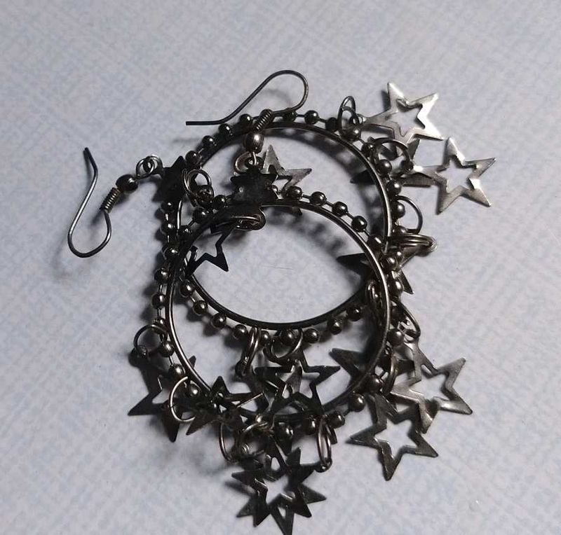 Star Hoop Earrings