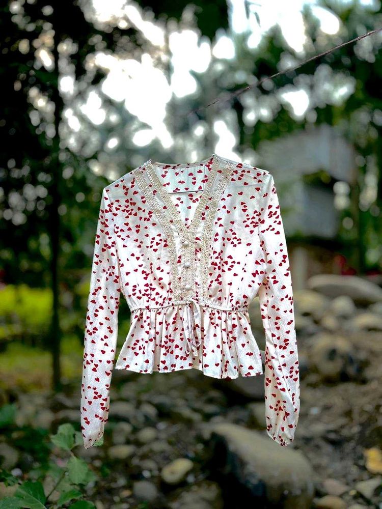 Heart Print Top