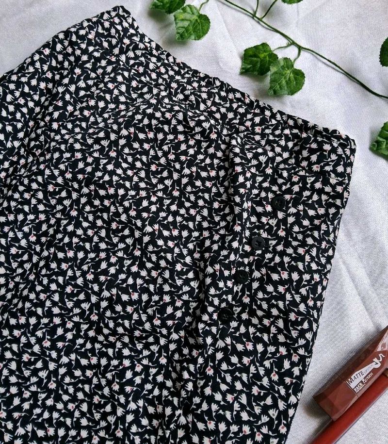 Floral Pinterest Slit Skirt