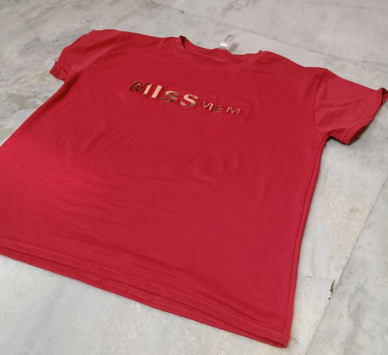 Red &#39;Miss Meme&#39; Graphic Tee